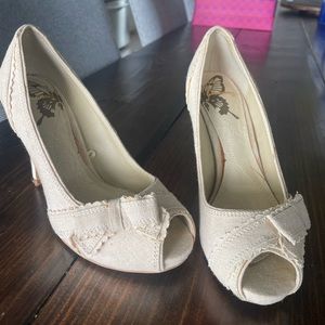 Fabric stradivarius fabric heels from Spain